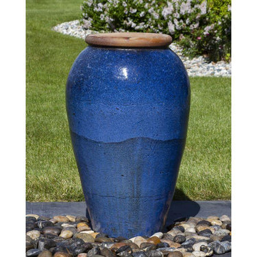 Tuscany FNT3914 Ceramic Triple Vase Complete Fountain Kit Vase Fountain Blue Thumb